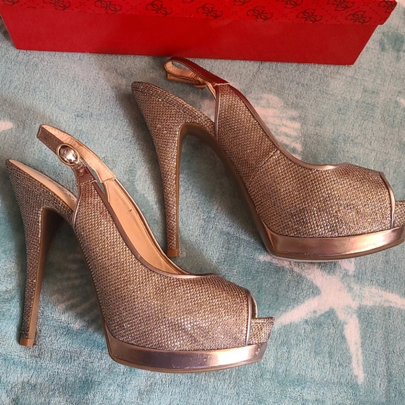 Guess Shoes - COPY - Silver Heels